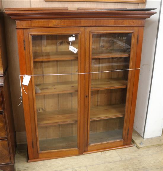 An Edwardian mahogany bookcase top W.120cm